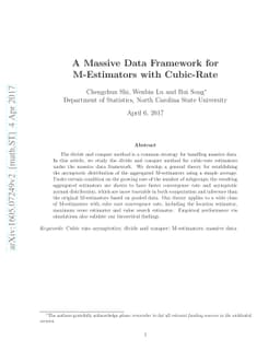 A Massive Data Framework for M-Estimators with Cubic-Rate