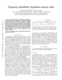 Trajectory probability hypothesis density filter