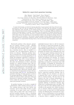 Inductive supervised quantum learning