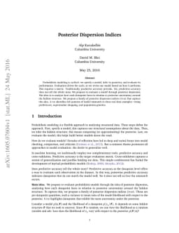 Posterior Dispersion Indices