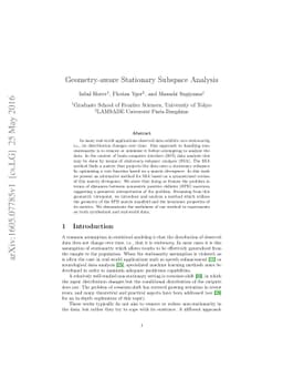 Geometry-aware stationary subspace analysis