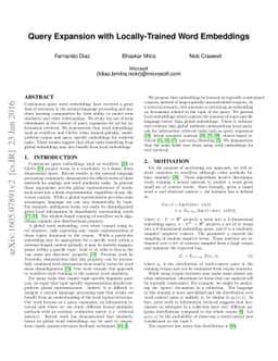 Query Expansion with Locally-Trained Word Embeddings