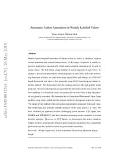 Automatic Action Annotation in Weakly Labeled Videos