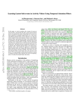 Learning Latent Sub-events in Activity Videos Using Temporal Attention
  Filters