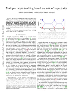 Multiple target tracking based on sets of trajectories