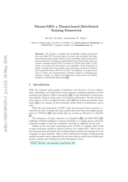 Theano-MPI: a Theano-based Distributed Training Framework