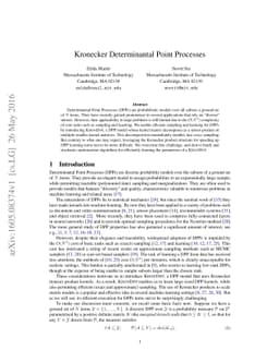 Kronecker Determinantal Point Processes