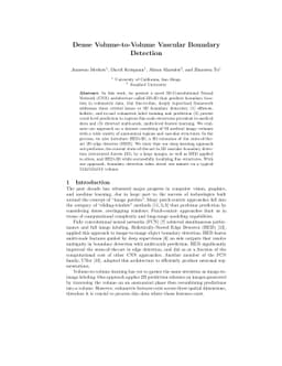 Dense Volume-to-Volume Vascular Boundary Detection
