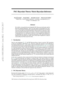 PAC-Bayesian Theory Meets Bayesian Inference