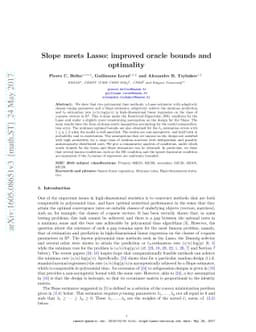 Slope meets Lasso: improved oracle bounds and optimality