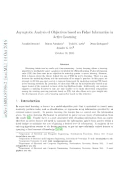 Asymptotic Analysis of Objectives based on Fisher Information in Active
  Learning