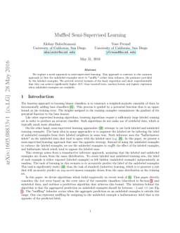 Muffled Semi-Supervised Learning