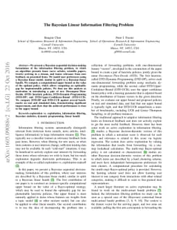 The Bayesian Linear Information Filtering Problem