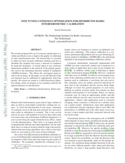 Fine tuning consensus optimization for distributed radio interferometric
  calibration