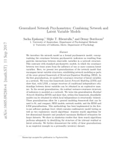 Generalized Network Psychometrics: Combining Network and Latent Variable
  Models