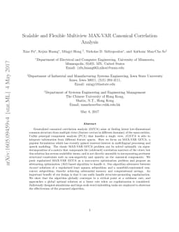 Scalable and Flexible Multiview MAX-VAR Canonical Correlation Analysis