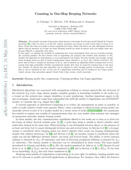 Counting in One-Hop Beeping Networks