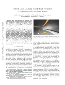 Robust Deep-Learning-Based Road-Prediction for Augmented Reality
  Navigation Systems