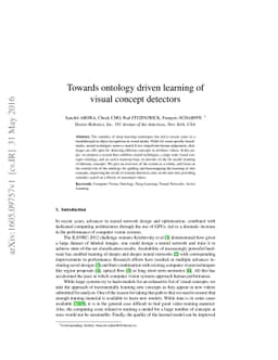 Towards ontology driven learning of visual concept detectors