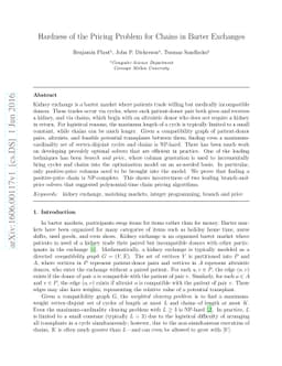 Hardness of the Pricing Problem for Chains in Barter Exchanges