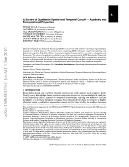 A Survey of Qualitative Spatial and Temporal Calculi -- Algebraic and
  Computational Properties