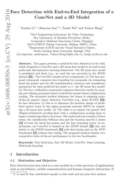 Face Detection with End-to-End Integration of a ConvNet and a 3D Model