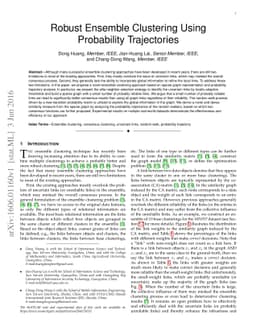 Robust Ensemble Clustering Using Probability Trajectories