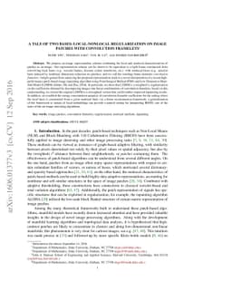 A Tale of Two Bases: Local-Nonlocal Regularization on Image Patches with
  Convolution Framelets