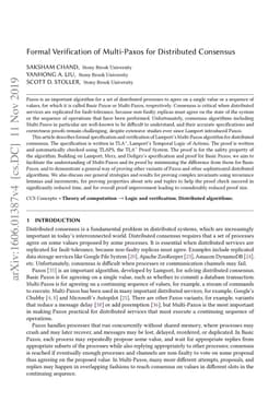 Formal Verification of Multi-Paxos for Distributed Consensus
