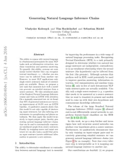 Generating Natural Language Inference Chains