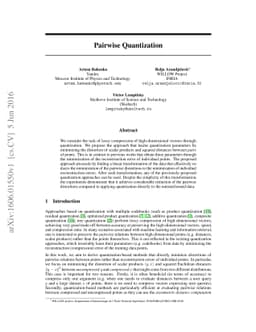 Pairwise Quantization