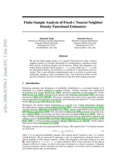 Finite-Sample Analysis of Fixed-k Nearest Neighbor Density Functional
  Estimators