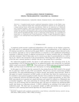 Generalized Permutohedra from Probabilistic Graphical Models