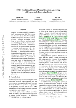 CFO: Conditional Focused Neural Question Answering with Large-scale
  Knowledge Bases