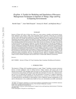 iFogSim: A Toolkit for Modeling and Simulation of Resource Management
  Techniques in Internet of Things, Edge and Fog Computing Environments