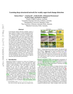Learning deep structured network for weakly supervised change detection