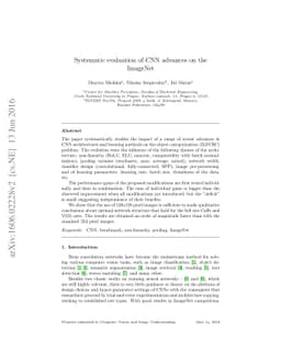 Systematic evaluation of CNN advances on the ImageNet