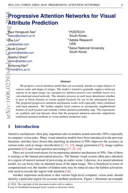Progressive Attention Networks for Visual Attribute Prediction