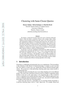 Clustering with Same-Cluster Queries