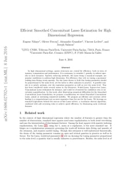 Efficient Smoothed Concomitant Lasso Estimation for High Dimensional
  Regression