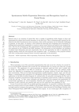 Spontaneous Subtle Expression Detection and Recognition based on Facial
  Strain