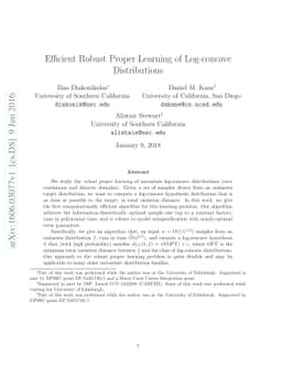 Efficient Robust Proper Learning of Log-concave Distributions