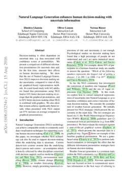 Natural Language Generation enhances human decision-making with
  uncertain information