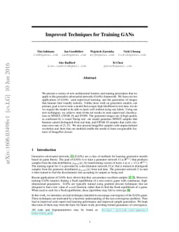 Improved Techniques for Training GANs