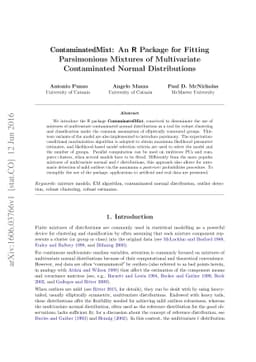 ContaminatedMixt: An R Package for Fitting Parsimonious Mixtures of
  Multivariate Contaminated Normal Distributions