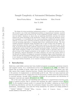 Sample Complexity of Automated Mechanism Design