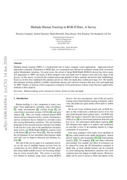 Multiple Human Tracking in RGB-D Data: A Survey