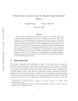 Finite-time Analysis for the Knowledge-Gradient Policy
