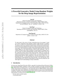 A Powerful Generative Model Using Random Weights for the Deep Image
  Representation