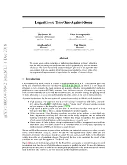 Logarithmic Time One-Against-Some
